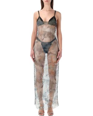 DIESEL Gaya Mesh Beach Long Dress - Multicolor