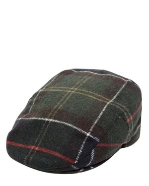 Barbour Leather & Wool Hat - Gray