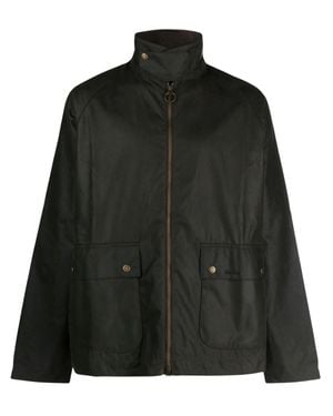 Barbour Waxed Cotton Coat - Black