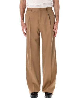 Lardini Tailored Wide-Leg Pants - Natural