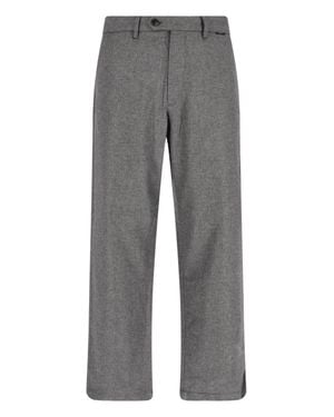 Closed Wool-Blend Dress Pants For - Gray