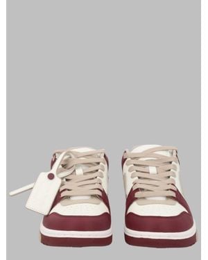 Off-White c/o Virgil Abloh Leather & Textile Sneakers - Red