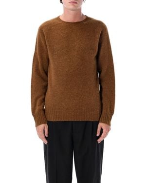 Howlin' Wool Crewneck Sweater - Brown