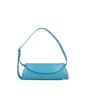 Jil Sander Minimalist Leather Shoulder Bag - Blue
