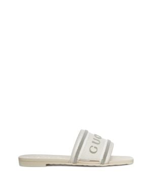 Gucci Elegant Leather Lined Sandals For - White