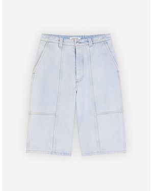 Maison Kitsuné Maison Kitsuné Denim Workwear Bermuda - Blue