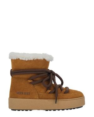 Moon Boot Ltrack Sofia Mini Ankle Boots With Rubber Sole - Brown