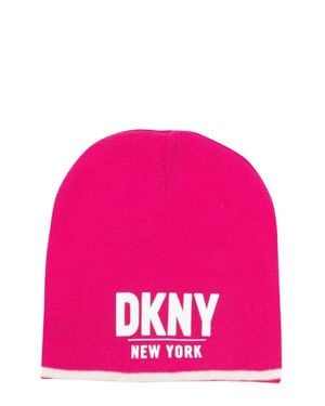 DKNY Beanie Logo - Pink