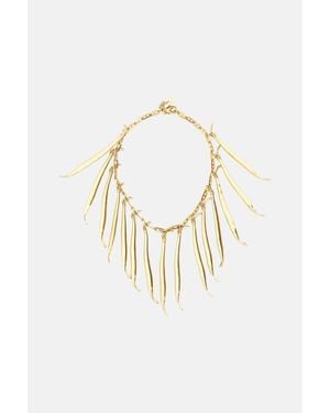 Jacquemus Mini Stylish Beaded Necklace - Metallic