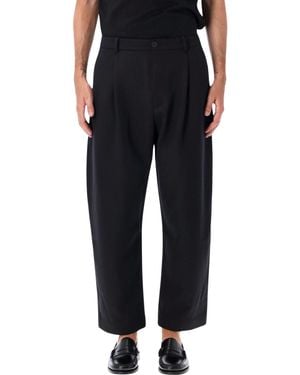Studio Nicholson Pleated Wide-Leg Pants - Black