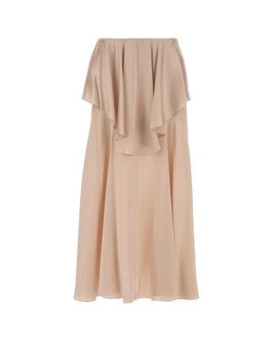 Chloé Ruffle Maxi Skirt - Natural