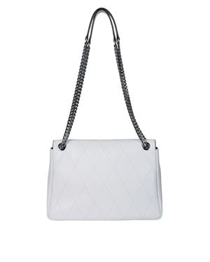 Tory Burch Mini Quilted Shoulder Handbag - White