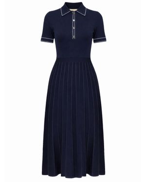 MICHAEL Michael Kors Knitted Polo Shirt Dress - Blue