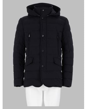 Moorer Lightweight Tech Trench Coat - Blue