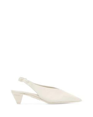 Loewe Leather Origami Cubic Pumps - White