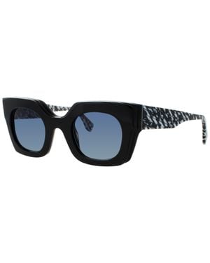 Face A Face Geometric Acetate Sunglasses - Black