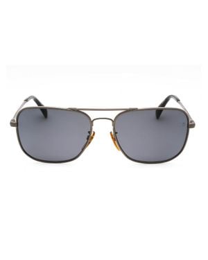 David Beckham Db 1093/S Metal Rectangular Sunglasses - Gray