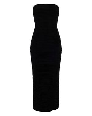 Magda Butrym Strapless Midi Dress, Cuprammonium Rayon - Black