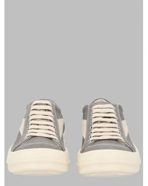 Rick Owens Low-Top Canvas Sneakers - Metallic