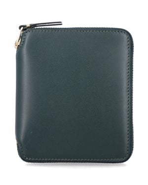 Comme des Garçons Mini Zip-Around Wallet With-Tone Hardware, Card Slots & Coin Pocket (12 Cm) - Green