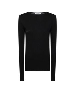 Entire studios Round Neck Long Sleeve T-Shirt Size M - Black
