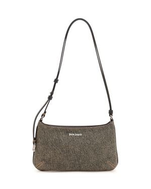 Palm Angels Studded Georgina Shoulder Handbag - Gray