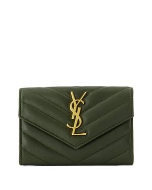 Saint Laurent Mini Envelope Wallet For - Green