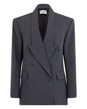 Coperni Pinstriped Double-Breasted Blazer - Black