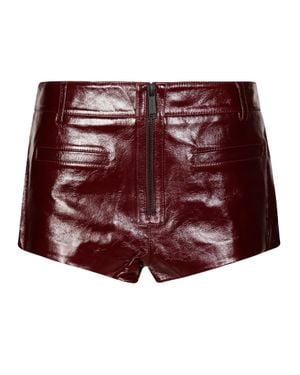 Self-Portrait Mini Lethestanether Shorts - Red