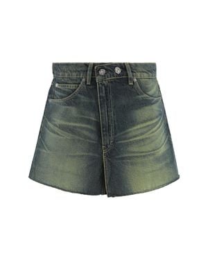 Our Legacy Cover Denim Mini Skirt - Green