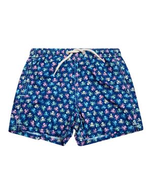 MC2 Saint Barth Kids Denim Jeans With Light-Print Pop Design - Blue