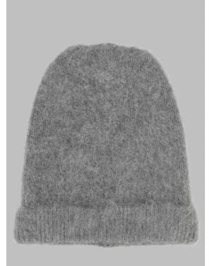 Maison Margiela Soft Wool And Alpaca Beanie Hat - Gray