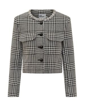Self-Portrait Modern Cut Blazer - Gray