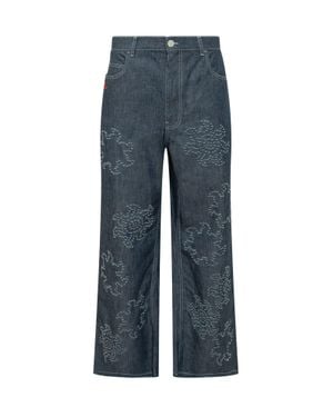 Marni Graphic Allover Pants - Blue