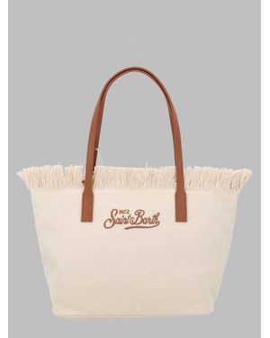 MC2 Saint Barth Borsa "City" Medium Con Frange - Natural