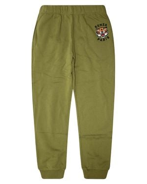 KENZO Mini Pants Sweatshirt With Tiger Print - Green