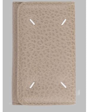 Maison Margiela Grained Leather Key Holder - Natural