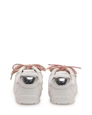 Pinko Fashionable Sneakers With Metallic Accents - White