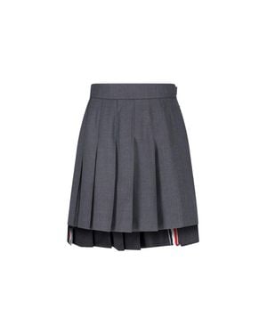 Thom Browne Tailored Wool Mini Skirt With Cupro Lining - Blue