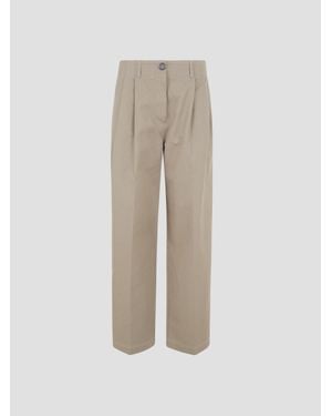 TOTEME Sustainable Twill Pants - Natural