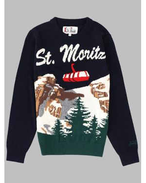 MC2 Saint Barth Kids Cotton Sweatshirt - Blue