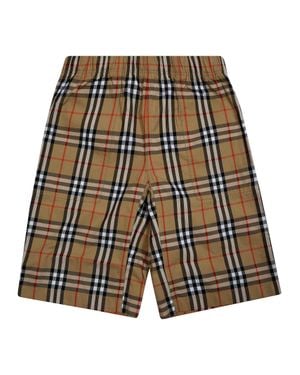Burberry Kids Cotton Check Scrunch Tie - Natural