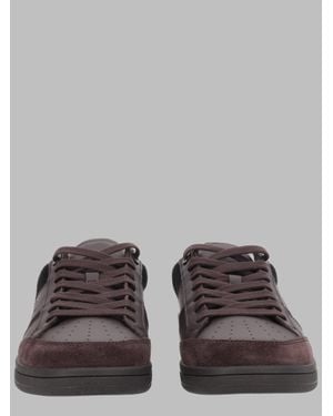 Fred Perry Lea-Tex Leather Sneakers - Gray