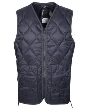 Taion Quilted Sleeveless Vest - Blue