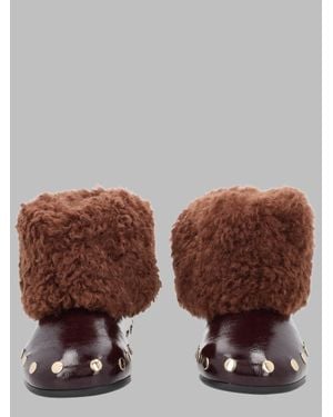 Ganni Bio-Based Polyurethane Boots - Brown