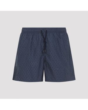 Canali Polyester Swim Shorts - Blue