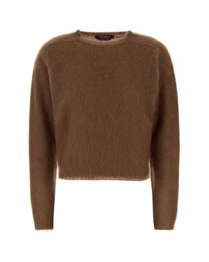MM STUDIO Nylon Blend Campale Sweater - Brown