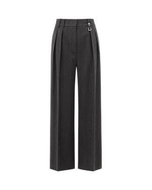 Patrizia Pepe High-Waist Wide-Leg Pants - Black