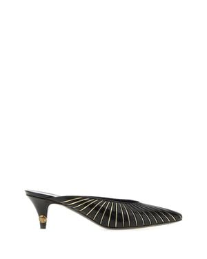 Versace Mini Flat Nappa Leather Sneaker For - Black