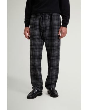 Woolrich Wool Blend Flannel Easy Pants - Black